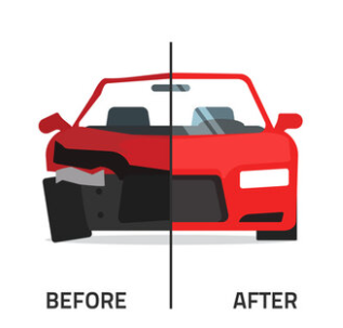 A car before and after